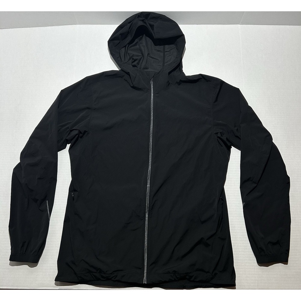Lululemon Jacket Mens Large Black Precipitation Long Sleeve Full Zip EUC